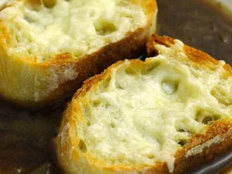 French Inspired Italian Onion Soup with Gruyere toast