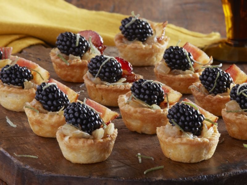 Caramelized Onion Blackberry Tartlets