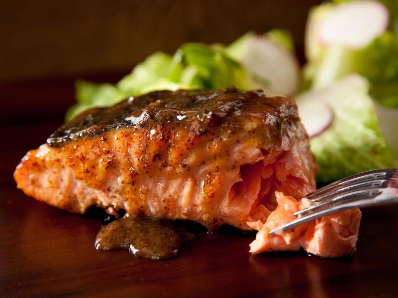 Tom's Maple Balsamic Glazed Grilled Salmon