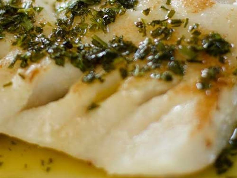 Herbed Butter and Pesto Balsamic Cod Fish