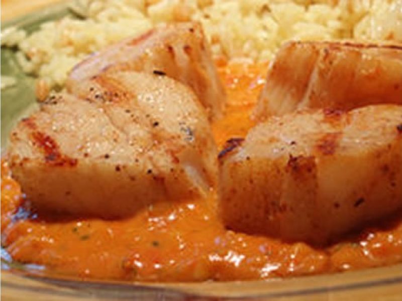 Tomato Ginger Scallops